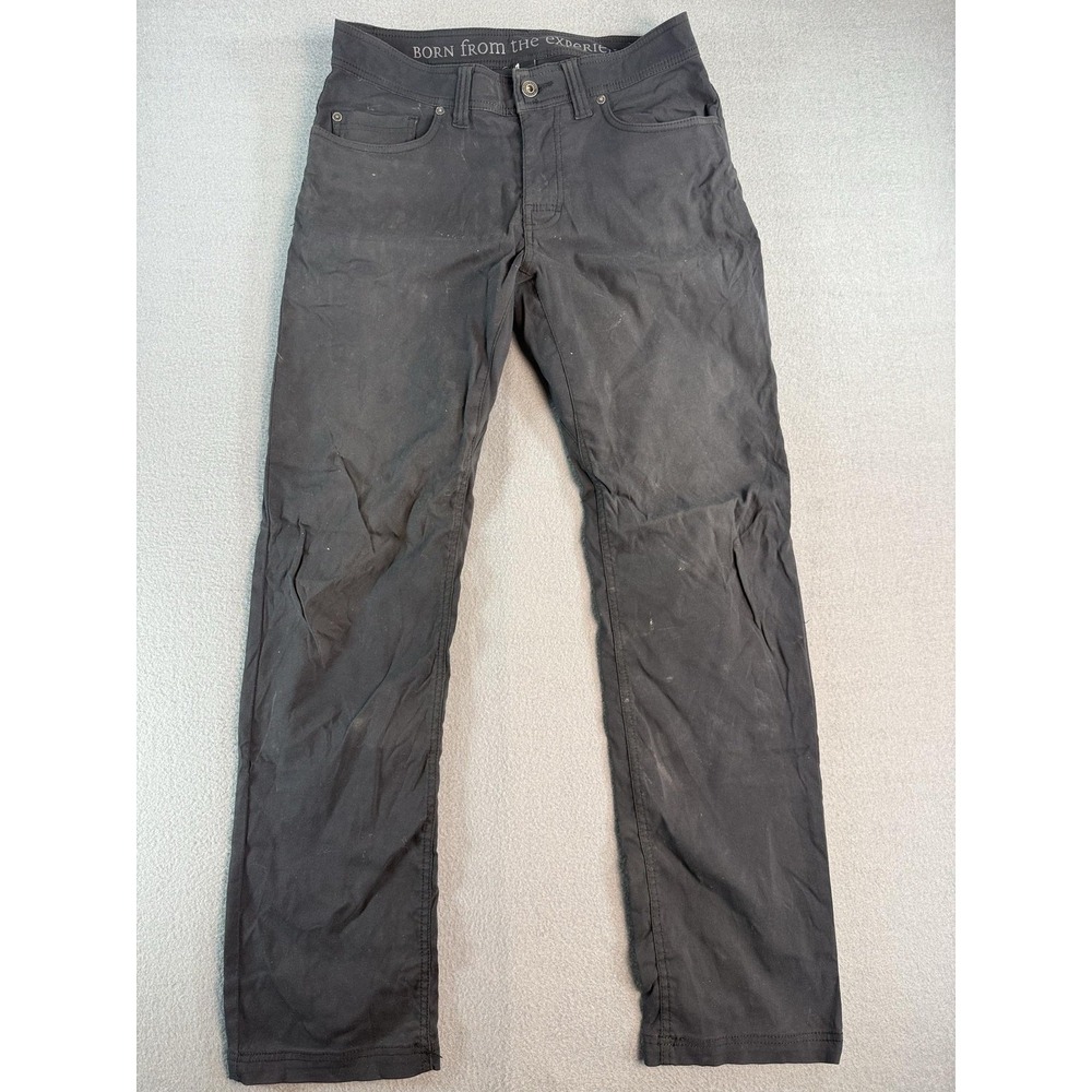 PrAna Brion Pants Mens 30x32 Gray Regular Fit Chino Stretch 5-Pocket Outdoor